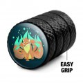 Kitsune Nine-tailed Fox Tire Rim Wheel Aluminum Valve Stem Caps