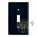 Fenrir Fierce Snarling Wolf In Chains Norse Mythology Plastic Wall Decor Toggle Light Switch Plate Cover 