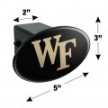 Wake Forest University Primary Logo Oval Tow Hitch Cover Trailer Plug Insert 2