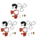 3pcs Carburetor Repair Kit Replacement For V4 V6 90 100 105 115 125 150 175 Horsepower Part Number 18-7247 438996 435442