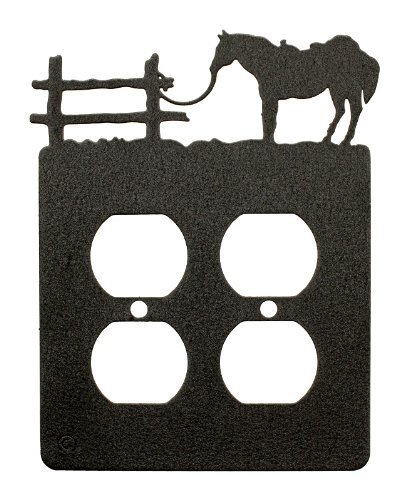 Tethered Horse Double Power Outlet Plate Cover