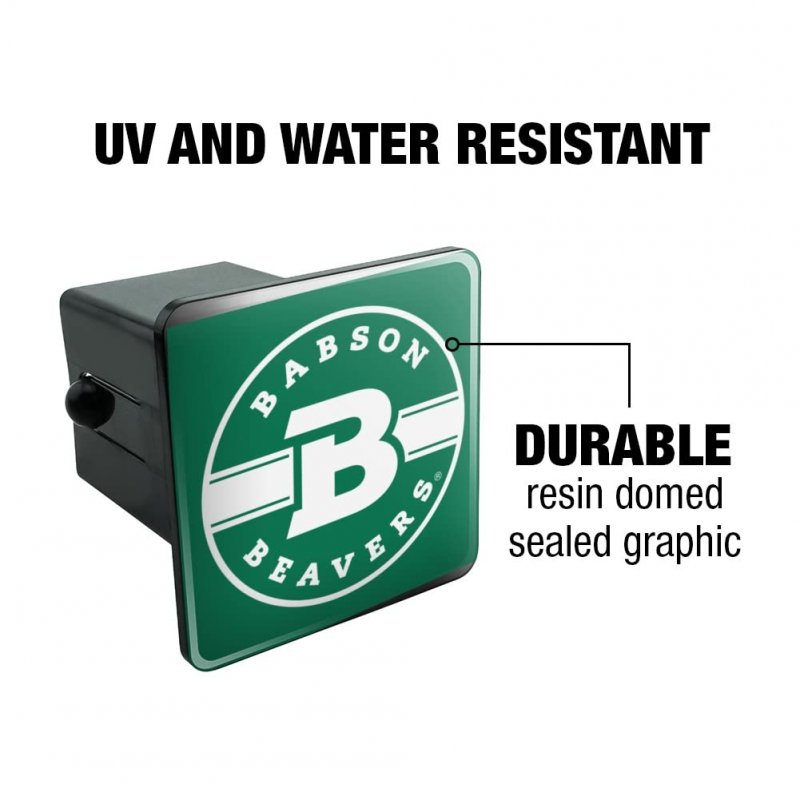 Babson College Beavers Logo Tow Trailer Hitch Cover Plug Insert Fits Standard 2 Receivers Durable Abs Plastic 3 X In Square