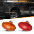 Hercoo Dually Bed Fender Led Side Marker Lights Front Rear Lamps Compatible With Ford 1999-2010 F350 F450 F550 Super Duty Smoke