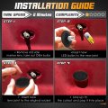 Hercoo Dually Bed Fender Led Side Marker Lights Front Rear Lamps Compatible With Ford 1999-2010 F350 F450 F550 Super Duty Smoke