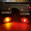 Hercoo Dually Bed Fender Led Side Marker Lights Front Rear Lamps Compatible With Ford 1999-2010 F350 F450 F550 Super Duty Smoke