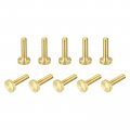 Uxcell Knurled Thumb Screws M6x25mm Flat Brass Bolts Grip Knobs Fasteners For Pc Electronic Mechanical 10pcs