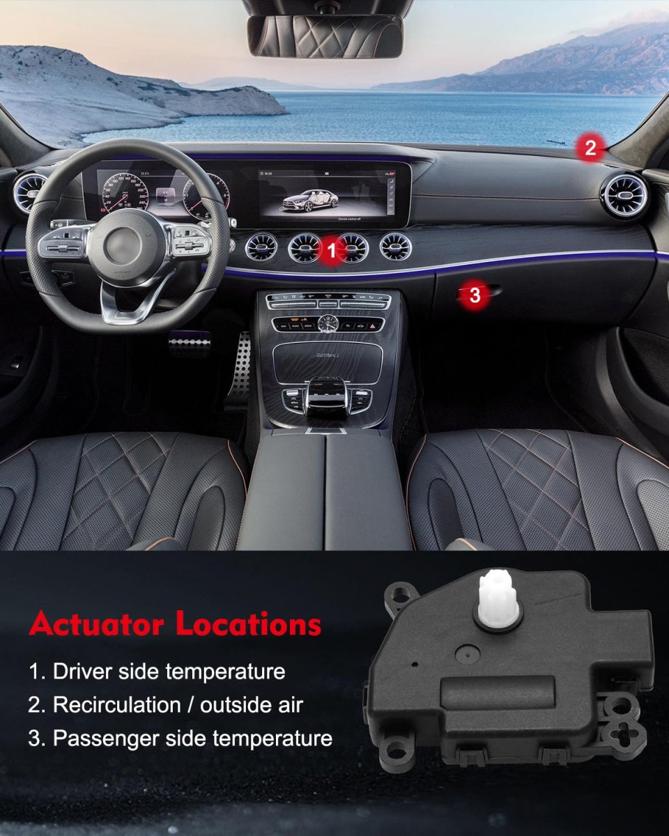 Hvac Blend Door Actuator 68089742aa 604 005 For Dodge Ram 1500 2009 2010 And 3500 2011 2018 Ac Temperature Control Air 1 Pack