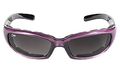 Pacific Coast Chix Rally Grey Gradient Purple Padded Motorcycle Glasses 