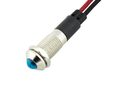 Alpinetech Pl8b-b 8mm 5 16 Blue 12v Led Metal Signal Indicator Pilot Dash Light 