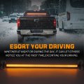 Xridonsen 35 Inch Traffic Advisor Light Bar 144 Led Amber Strobe Lights Emergency Warning Flashing Safety Interior Windshield W