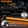 Xridonsen 35 Inch Traffic Advisor Light Bar 144 Led Amber Strobe Lights Emergency Warning Flashing Safety Interior Windshield W