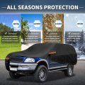 Car Cover Outdoor Waterproof Sun Rain Snow Hail Protection With Left Side Door Zipper Aluminum Film For Ford Expedition