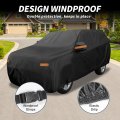 Car Cover Outdoor Waterproof Sun Rain Snow Hail Protection With Left Side Door Zipper Aluminum Film For Ford Expedition