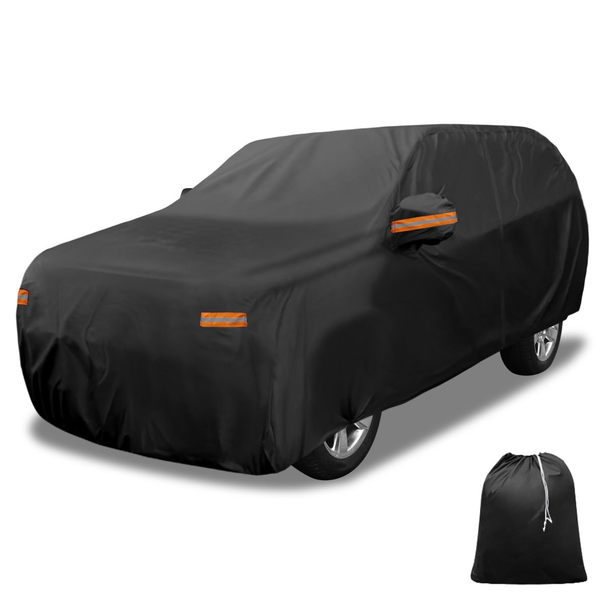Car Cover Outdoor Waterproof Sun Rain Snow Hail Protection With Left Side Door Zipper Aluminum Film For Ford Expedition