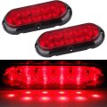 2x 6 In 10 Led Oval Oblong Trailer Tail Lights Red Waterproof Clearance Side Marker For Truck Rv Bus And Pickup