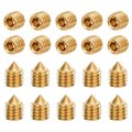 20pcs Set Screws M5x6mm Brass Cone Point Hex Socket Grub For Machinery Home Repairs And Fixtures Gold Tone 