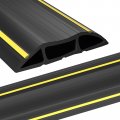 Heavy Duty Floor Cable Cover Protector 6 5 Ft Cord 3 Channels Contains Cords Cables And Wires Perfect For Office Home Or 