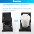 Center Console Cup Holder For Audi A4b6 B7 2002-2008 No 8e1862534k Abs Matt Black Electroplated Silver Tone