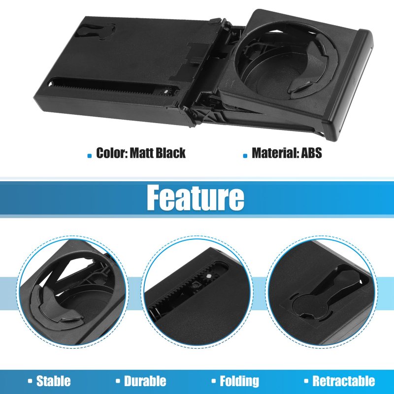 Center Console Cup Holder For Audi A4b6 B7 2002-2008 No 8e1862534k Abs Matt Black Electroplated Silver Tone
