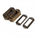 Uxcell Library File Drawer Label Tag Name Card Holder Bronze Tone 50pcs
