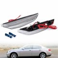 Nslumo Amber White Switchback Led Side Marker Lights For 2003-2006 Infiniti G35 Sedan Skyline V35 Clear Lens Front Bumper W