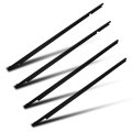 4pcs Black Window Molding Trim For 2009-2012 Toyota Rav4 75710-0r020 75720-0r020 75730-0r020 75740-0r020 A Reduce Noise Leak 