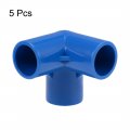 Uxcell 3-way Elbow Pvc Pipe Fitting Furniture Grade 25mm Size Tee Corner Fittings Blue 2pcs