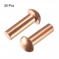 Uxcell 10 Pcs 5 16 X 63 64 Round Head Copper Solid Rivets Fasteners