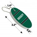 Graphics More Binghamton University Stripes Floating Keychain Oval Foam Fishing Boat Buoy Key Float