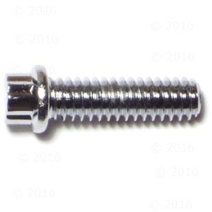 12 Point Flange Cap Screws 1 4-20 X 3 4 In Chrome Plated Steel 10 Piece Set