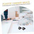 Hemoton 200 Pcs Back Panel Buckle Dresser Wood Drawers For Closet Vanity Drawer Brackets Bottom Screw Angle Code Bracket Corner