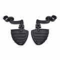 Hk Group Motorcycle Black 360 Adjustable Peg Mounting Kit U Shape Footrest Foot Pegs For V-star Roadstar Suzuki Boulevard
