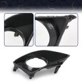 Pit66 Fog Light Trim Set For 2009-2010 Toyota Corolla W Fog Hole Driver And Passenger Side Black