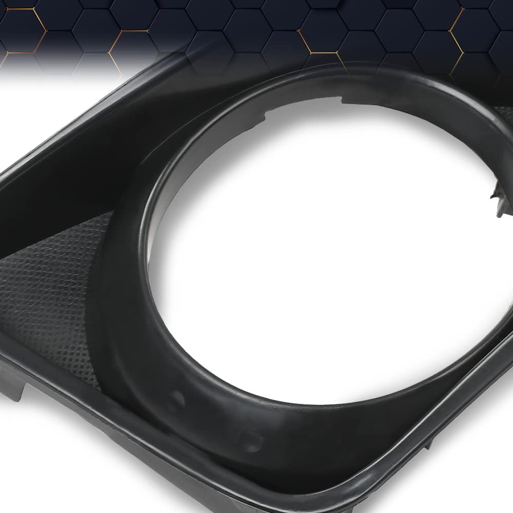 Fog Light Trim Set For 2009-2010 Toyota Corolla W Fog Hole Driver And Passenger Side Black