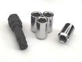 Open End Chrome Acorn Tuner Lug Nuts Heat Treated Wheel Locks With Key 4 Pieces 12x1 5