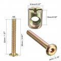 Uxcell M6x50mm Furniture Bolt Nut Set Hex Socket Screw With Barrel Nuts For Beds Headboards Chairs 12 Sets