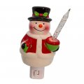 Kurt S Adler 6 5-inch Ul Ceramic Snowman With Bubble Night Light Nighlight Multicolor 