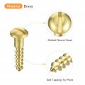 Uxcell Wood Screws M3 X 16mm Slotted Round Head Brass Self-tapping Woodworking Screw 40 Pcs