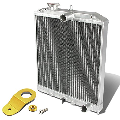 Full Aluminum 2-row 42mm Radiator Bundle With Gold Stay Mount Bracket For Civic 92-00 Del Sol 93-97 Integra 94-01 Manual