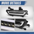 Auto Dynasty Black Led Neon Tube Bar Third Tail Brake Light Reverse Back Up Rear Fog Lamp Compatible With Ford Mustang 15-18