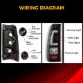 Taillight For 1999-2006 Chevy Silverado 1999-2002 Gmc Sierra 1500 2500 3500 Led Tube Bar Tail Lights Lamp Smoked Lens Black