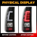 Taillight For 1999-2006 Chevy Silverado 1999-2002 Gmc Sierra 1500 2500 3500 Led Tube Bar Tail Lights Lamp Smoked Lens Black