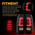 Taillight For 1999-2006 Chevy Silverado 1999-2002 Gmc Sierra 1500 2500 3500 Led Tube Bar Tail Lights Lamp Smoked Lens Black