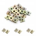 Uxcell 20 Pcs Metal Door Panel Spire Screw U-type Rivet Clips For Automotive