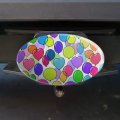 Colorful Balloons Pattern Oval Tow Trailer Hitch Cover Plug Insert