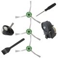 Side Brush Motor Module Replacement Kit With 2 Pack Brushes And Front Caster Wheel Compatible For I-robot Roomba I E J Series 