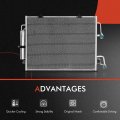 A-premium Engine Coolant Radiator A C Condenser Cooling Kit Compatible With Mitsubishi Montero 2001-2002 3 5l Automatic