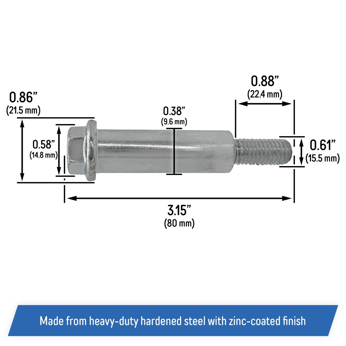 Gauge Wheel Shoulder Bolt Screw Replacement For John Deere Ztrak Eztrak Gx21012 2 Pack