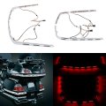 Green-l Motorcycle Trunk Saddlebags Decoration Trim Led Lights Fit For Honda Goldwing Gl1800 2001-2017 Smoked Lens Set 