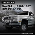 Tpe Dashboard Dash Cover For Chevy Gmc Full Size Pickup 1981-1987 Fit Suv 1981-1991 Black